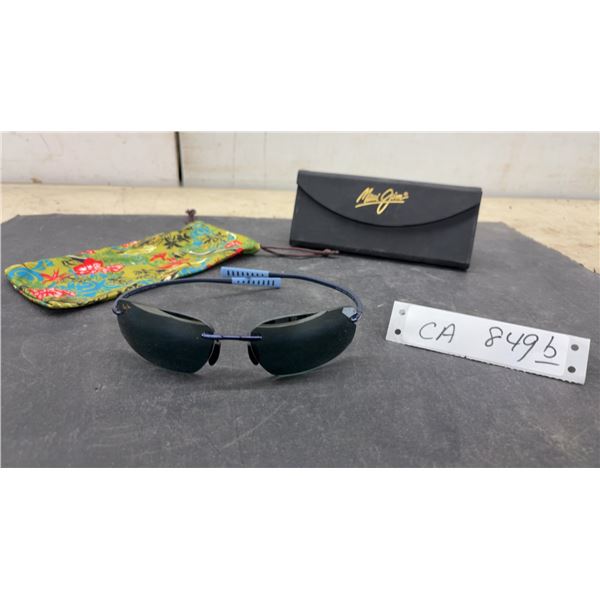 Maui Jim Hot Sands MJ-426-04 Rimless Polarized Sunglasses with Case and Pouch