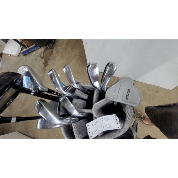 Tour Logic GX-7 Golf Club Set of 12 with Irons, Woods, Putter, and Bag Cart