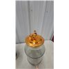 Image 7 : Bohemian Cobalt Blue Cut-To-Clear Crystal Vase with Star and Floral Motifs Planter
