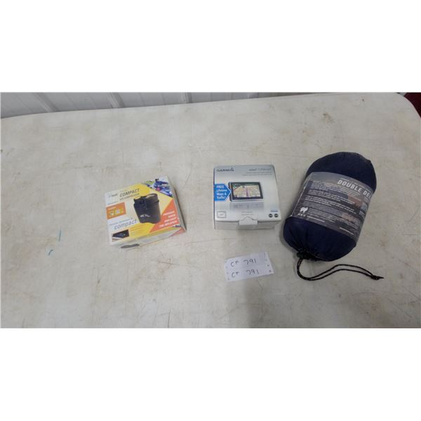 AirMan Compact Air Compressor, Garmin Nuvi 1350LMT GPS, Grand Trunk Double Deluxe Hammock