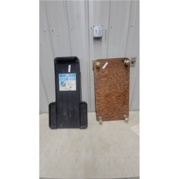AutoBuddy Mechanics Creeper with Built-In Tool and Parts Bins and Wooden Platform Dolly