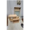 Image 2 : L.S.B. Products Vintage Glass Washboard, Wooden Crate, and Wooden Display Shelf