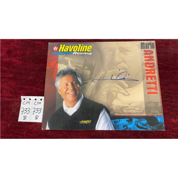 Signed Mario Andretti 8 x 10 Photo