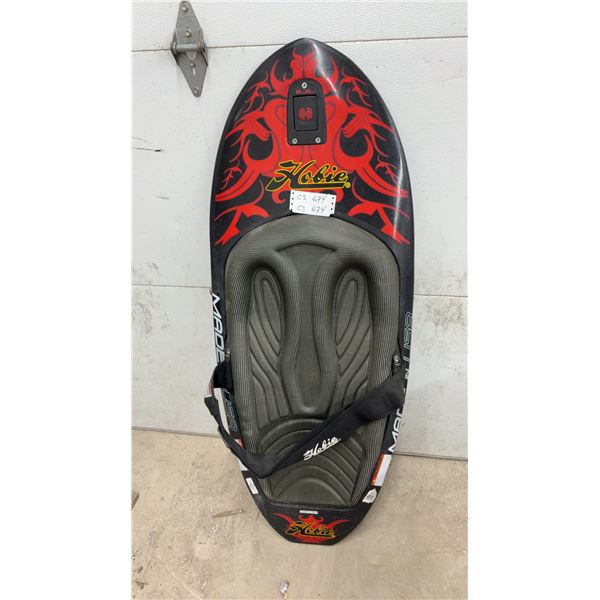Hobie Kneeboard with Padded Deck, Tow Strap, and Red Tribal Graphics, Made in USA