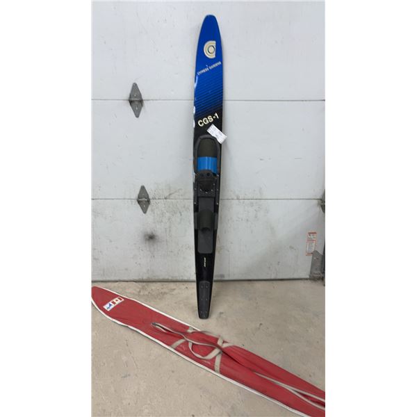 Cypress Gardens CGS-1 Epoxy Glass Slalom Water Ski with Carrying Bag