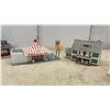Image 3 : HO Scale Model Train Buildings and Structures with Houses, Shops, Silo, and More