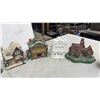Image 5 : Collection of Miniature Village Houses, Lighthouse, Train Cars, and More (12 Pieces)