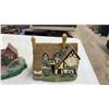 Image 6 : Collection of Miniature Village Houses, Lighthouse, Train Cars, and More (12 Pieces)