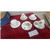 Image 1 : Collection of Five Vintage English Bone China Teacups and Saucers with Gold Trim and More