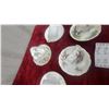 Image 3 : Collection of Five Vintage English Bone China Teacups and Saucers with Gold Trim and More