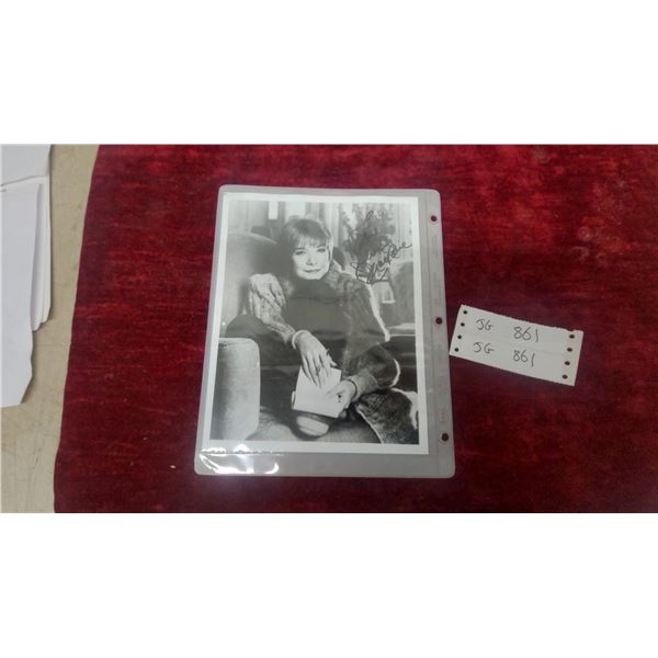 Shirley MacLaine Autographed 8 x 10" Black and White Photograph in Protective Sleeve