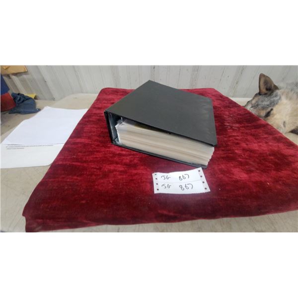 Staples Black Three-Ring Binder with Collection of Natural History Bird and Botanical Prints