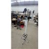 Image 1 : Chrome and White Coat Stand with Black Disc Hooks