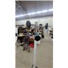 Image 2 : Chrome and White Coat Stand with Black Disc Hooks