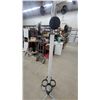 Image 3 : Chrome and White Coat Stand with Black Disc Hooks