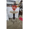 Image 1 : Vintage Berkley Two-Tier Rotating Fishing Rod Retail Display Stand with Heart Logo 50" Hgt.