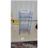 Image 1 : Winnipeg Free Press Blue Wire Newspaper Display Rack with Topper Metal Sign