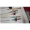 Image 3 : Lot of Five Vintage Fishing Rods and Reels Including Shakespeare 747A and More