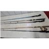 Image 4 : Lot of Five Fishing Rods Including Zebco 33 Spincast Reel and Abu Garcia and More