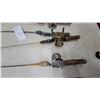 Image 2 : Collection of Six Vintage Fishing Rods with Baitcasting and Spincast Reels