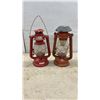 Image 6 : Lot of Four Red Cold Blast Hurricane Lanterns Including World Famous and More