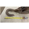 Image 4 : Vintage Heavy-Duty Large Steel Double Block Pulley with Hook