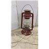 Image 3 : Lot of Three Vintage Hurricane Lanterns Including Dietz, One Converted to Electric Light