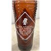 Image 6 : Lot of Vintage Amber Glass Orange Crush Ribbed Soda Bottles with Diamond Labels