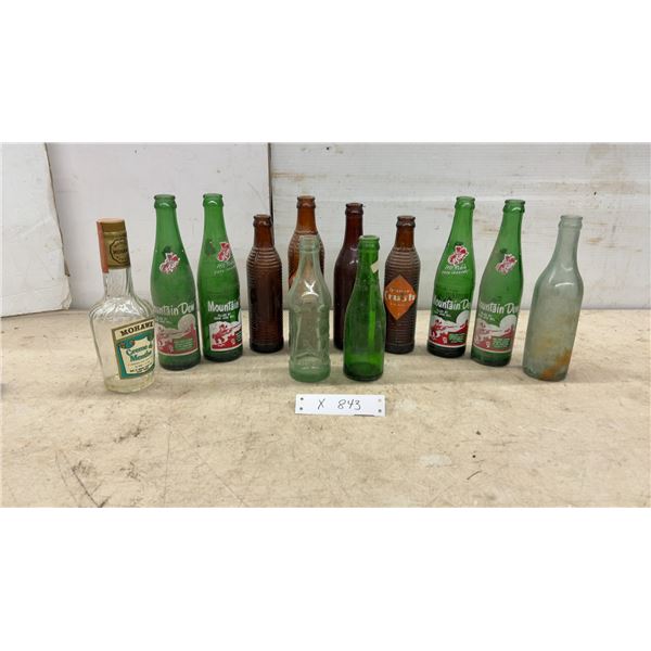 Vintage Mountain Dew Hillbilly Era Bottles, Orange Crush, Mohawk Creme De Menthe, and More