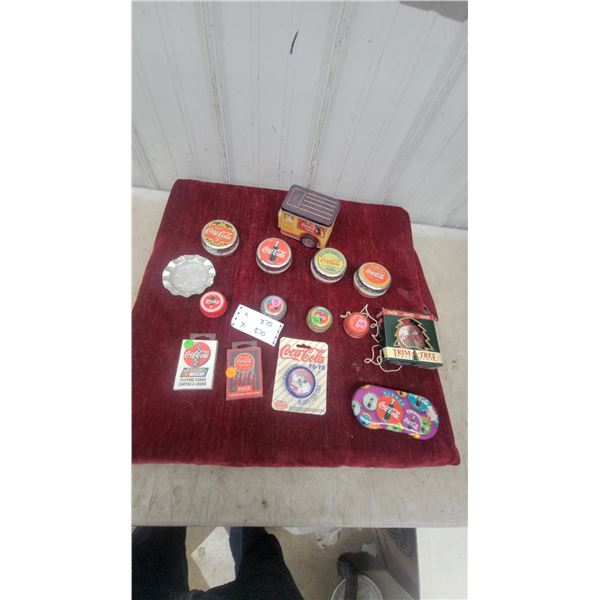 Coca-Cola Trim-A-Tree Collection Ornament, Yo-Yo, Playing Cards, Tins, and More