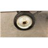 Image 5 : Vintage Red "Radio Flyer" Metal Pull Wagon with White Wheels and Rubber Tires