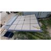 Image 4 : Outdoor Patio Dining Table with Tile Top and Umbrella Hole, Black Metal Frame 27 x 52 x 52"