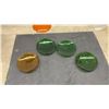 Image 3 : Lot of Six Colored Glass Signal Lenses, Green, Amber, Orange, and Clear, 5" Diameter