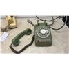 Image 2 : Vintage Northern Electric Olive Green Rotary Dial Key Telephone and Beige Wall Phone