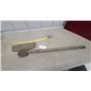 Image 1 : Vintage Broad Hewing Axe with Wood Handle, 15" Head