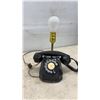 Image 3 : Pair of Vintage Black Rotary Dial Telephone Novelty Lamps. No Shades