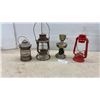 Image 1 : Vintage Kerosene Lanterns, Nautical Lantern, and Brass Electric Lamp Base and More