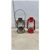 Image 2 : Vintage Kerosene Lanterns, Nautical Lantern, and Brass Electric Lamp Base and More