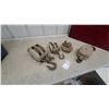 Image 1 : Vintage Wooden Block and Tackle Pulleys, Assorted Sizes, Lot of Four Singles and Doubles