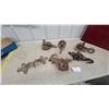Image 1 : Antique Cast Iron Barn Pulleys, Hay Trolley Track Hanger, and More