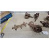 Image 5 : Antique Cast Iron Barn Pulleys, Hay Trolley Track Hanger, and More