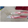 Image 2 : Two Coke Red and White Patterned Beach Umbrellas in Original Packaging N.O.S.