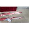 Image 4 : Two Coke Red and White Patterned Beach Umbrellas in Original Packaging N.O.S.