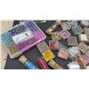 Image 5 : Assorted Craft Embellishments: Sequins, Beads, Glitter in Clear Boxes, Vials, and More
