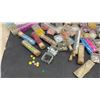 Image 6 : Assorted Craft Embellishments: Sequins, Beads, Glitter in Clear Boxes, Vials, and More