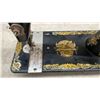 Image 9 : Two Vintage Singer Sewing Machines, Model 27/127 and Model 15 with Gold Decals