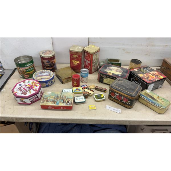 Collection of Vintage Tins Including Nestlé Quality Street, Blue Jays History, and More