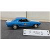 Image 1 : 1969 Chevrolet Camaro Z/28 Die-Cast Model Car, Blue with White Racing Stripes, Auto Value Livery