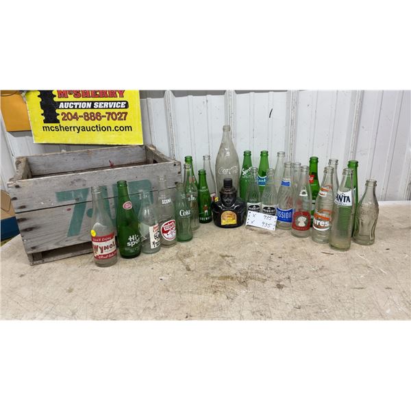 Vintage Soda Bottle Collection: Coca-Cola, Sprite, Fanta, Hires, Mission, 7UP, and More