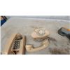 Image 4 : Beige Push-Button Desk Phone, Beige Rotary Dial Phone, and Lineman's Test Set